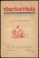 1939 Történetírás. Egyetemes Történettudományi Szemle. III. évf. 2. sz. Szerk.: Belitzky János. Bp., 1939, Anonymus-ny., 65-128 p. Benne: Ifj. Csemegi József: Adalékok Budapest művészetének történetéhez, Héjas János: Csontváry Koszka Tivadar, Mihalik Sándor: Gasparo Germano faenzai magyar keramikus c. tanulmányokkal. Kiadói papírkötés, sérült gerinccel, kissé foltos borítóval, felvágatlan példány.