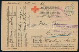 1917 Orosz hadifogoly levelezőlap Tockoje - Budapest