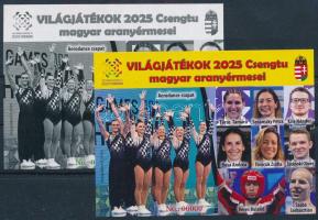 2025 Világjátékok - Csengtu magyar aranyérmesei emlékívpár 00000 sorszámmal
