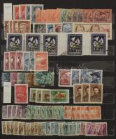 12 fekete lapos nagyalakú berakó, zöld borítóval, benne magyar tétel az 1910-1958 közötti időszakból...