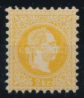 1867 2kr narancssárga bélyeg eredeti gumival, szépen centrált POSTATISZTA, luxus állapotú darab! (34.000++) / orange stamp with original gum, nicely centered MNH piece! Certificate: Ferchenbauer