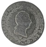 Ausztria 1820V 5kr billon "I. Ferenc" Velence (2,17g) T:3 Austria 1820V 5 Kreuzer billon "Franz I" Venice (2,17g) C:F Krause KM#2123