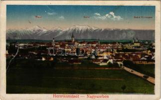 Nagyszeben, Hermannstadt, Sibiu; Negoi, Surul, Roter Turmpass. Kunstanstalt Jos. Drotleff No. 542. (gyűrődés / crease)