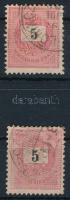 1889 2 x 5kr a bal oldali gyöngysorban kontár javítás + szétnyílt gyöngysor