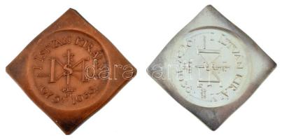 Lapis András (1942-) 1988. "I. István király 975?-1038 - Szegedi Éremgyűjtők" (2xklf) kéto...