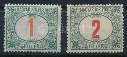 1915 Pirosszámú Zöldportó 1f vízszintes zöld csíkkal + 2f törött számjeggyel