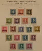 Hagyatéki anyag, benne 10 db kisebb-nagyobb berakó és album sok-sok bélyeggel (Spanyolország, Svájc,...