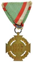 1908. "Katonai Jubileumi Kereszt" aranyozott bronz kitüntetés mellszalagon T:VF, kopott ar...