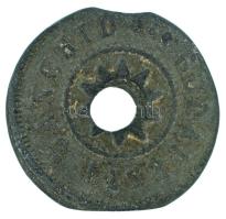 DN (~1900) "Budapesti Lánchíd" Zn híd lemezbárca, lyukasztással (26,5mm) T:XF,VF, lapkavég (?)