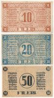 Románia / Temesvár 1919. 10f + 20f + 50f helyipénz / szükségpénz T:F,VG / 
Romania / Timişoara 1919...