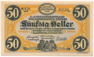 Zalaegerszeg / Hadifogolytábor 1916. augusztus 15. 50f arab sorozat- és sorszámmal "21 0220&quo...