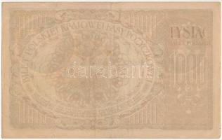 Lengyelország 1919. 1000M T:F, szép papír, pici szakadás / 
Poland 1919. 1000 Marek "AA 345971...