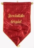 Szocialista Brigád zászló, 39x26 cm