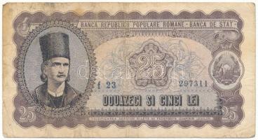 Románia 1952. 25L kék sor- és sorozatszámmal "f 23 297311" T:VG
Romania 1952. 25 Lei with...