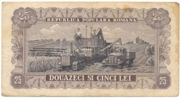 Románia 1952. 25L kék sor- és sorozatszámmal "f 23 297311" T:VG
Romania 1952. 25 Lei with...
