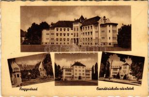 1943 Nagyvárad, Oradea; Csendőriskola részletek / gendarmerie school (EK)