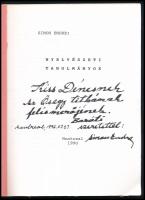 Simon Endre: Nyelvészeti tanulmányok. A szerző, Simon Endre által Kiss Dénes (1936-2013) József Atti...