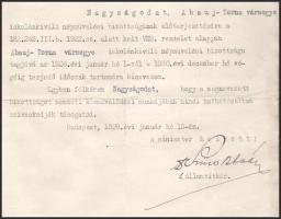 1928 Bp., Szücs István, szül. Frankl Mózes (1867-1953) politikus, helyettes államtitkár, Antall Józs...
