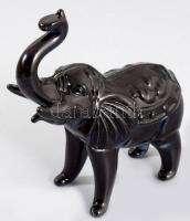 Üveg elefánt figura, 8x9 cm