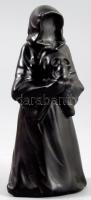 Obszidián gótikus stílusú szobor, m: 10 cm