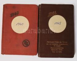 Vegyes, háború előtti naptár, zsebnaptár és notesz tétel 11 db
