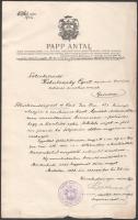 1926 Miskolc, Papp Antal (1867-1945) görögkatolikus püspök, címzetes érsek, a Miskolci Apostoli Exarchátus kormányzójának levele Kobulniczky (Cirill) Cyrill (1882-1949) részére, kinevezés tárgyában, Papp Antal autográf aláírásával, bélyegzővel. Kisebb lapszéli sérülésekkel, 33,5x21 cm