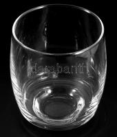 Kézzel készült kristály szárazvirág váza, címkével, hibátlan, d: 17 cm, m: 20 cm