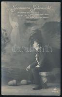 1915 Tábori posta képeslap piros "TELEGRAPHENBUREAU DER K.U.K. KRIEGSMARINE IN POLA" , &qu...