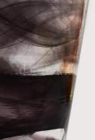 Kosta Boda örvényes mangán színezésű váza. Terv.: Ulrica Hydman Vallien (1938-2018). Jelzett, hibátl...