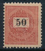 1889 50kr 11 1/2 fogazással, postatiszta luxus minőség! (28.000)