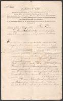1906 Eperjes, Vályi János (1837-1911) eperjesi görögkatolikus püspök autográf aláírása latin nyelvű egyházi okiraton, Kobulniczky (Cirill) Cyrill (1882-1949) részére, másfél beírt oldal, papírfelzetes pecséttel, kisebb sérülésekkel, foltokkal