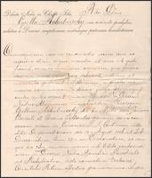 1906 Eperjes, Vályi János (1837-1911) eperjesi görögkatolikus püspök autográf aláírása latin nyelvű ...