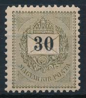 1889 30kr 11 1/2 fogazással, kissé decentrált, postatiszta luxus minőség!