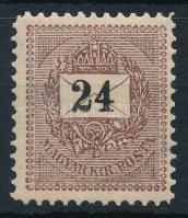 1889 24kr 11 1/2 fogazással, lemezhibákkal, postatiszta luxus minőségben!
