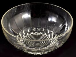 Kristályüveg kínáló, hibátlan, d: 22,5 cm, m: 9,5 cm