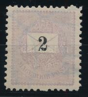 1889 2kr 11 1/2 fogazással, alul tömbfoggal, POSTATISZTA luxus minőségben! (400.000)