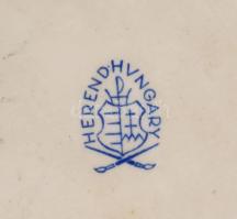 Herend Viktória mintás hamuzó, Jelzett, aranykopással, d: 15,5 cm