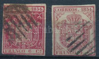 Spanyolország Mi 26, 26y (Mi EUR 250.-)