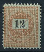 1888 Sztereo 12kr festékfolt a számjegynél, POSTATISZTA luxus minőségben!