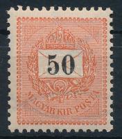 1889 50kr 12 : 11 3/4 fogazással, POSTATISZTA luxus minőségben! (26.000)