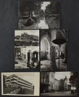 300 db MODERN magyar fekete-fehér város képeslap, futott és posztatiszta lapok vegyesen, 1 forintos ...