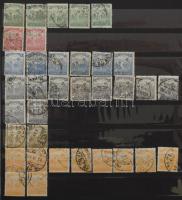 1916-1921 Arató-Parlament, Magyar Posta bélyegek többletpéldányokkal 16 fekete lapos A/4 berakóban