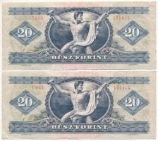 1975. 20Ft (2x) sorszámkövetők "C 863 151415 - C 863 151416" T:F
Adamo F16