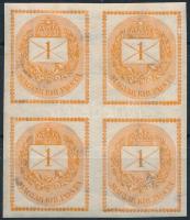 1881 Hírlapbélyeg négyestömb luxus minőségben