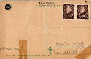 Arad, Vértanú szobor, Schwarz Testvérek, Weigl, Bogsán és Iványi, Kovács üzlete. Vasúti levelezőlapá...