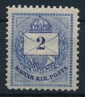 1881 Színesszámú 2kr 11 1/2 : 13 fogazással, apró festékfoltokkal, halvány falcnyommal, de még így is luxus minőségben (min 60.000)