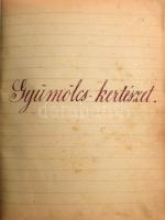 1895 Heizer István: Gyümölcs és konyha-kertészet. Kézzel írt (szép írással) gyümölcs- és konyhakerté...