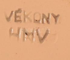Vékony Sándor Hódmezővásárhely váza. Jelzett, minimális mázhibákkal, m: 17,5 cm