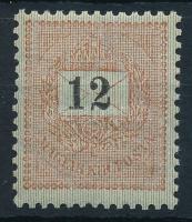 1898 12kr 12 : 11 3/4 fogazással, postatisztán, luxus minőségben! (60.000)