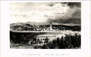 Gyulafehérvár, Alba Iulia; Festung Karlsburg / város régen / city and castle anno - modern (non PC) (gyűrődés / crease)